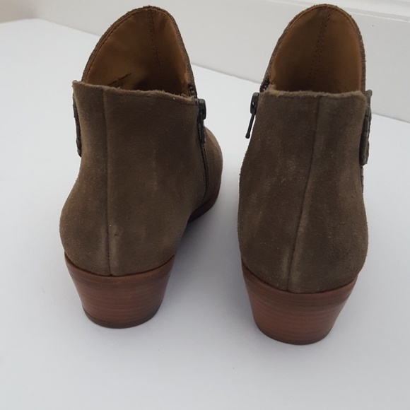 NEW Jack Rogers Peyton olive suede bootie Women size 6.5 M - Picture 3 of 8